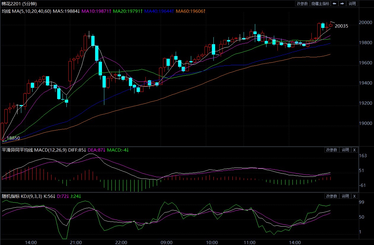 棉花期货价格延续大涨 走势成功突破两万元大关